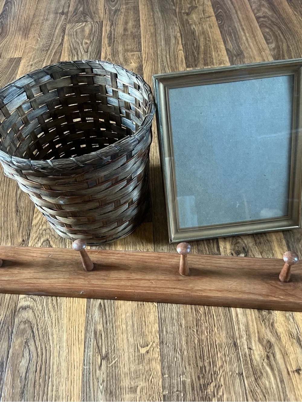 Wooden Wall Hook Rack in Brown - Home Bath